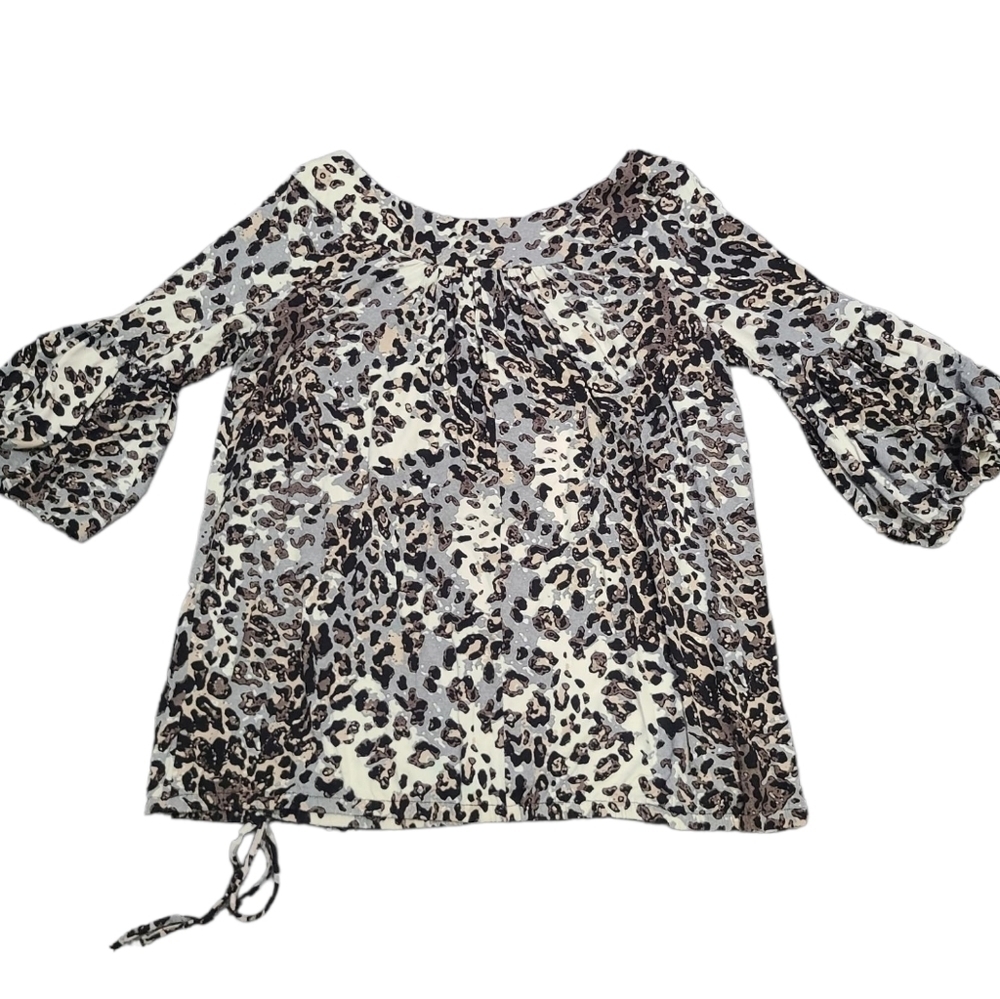 KAREN KANE animal print blouse M